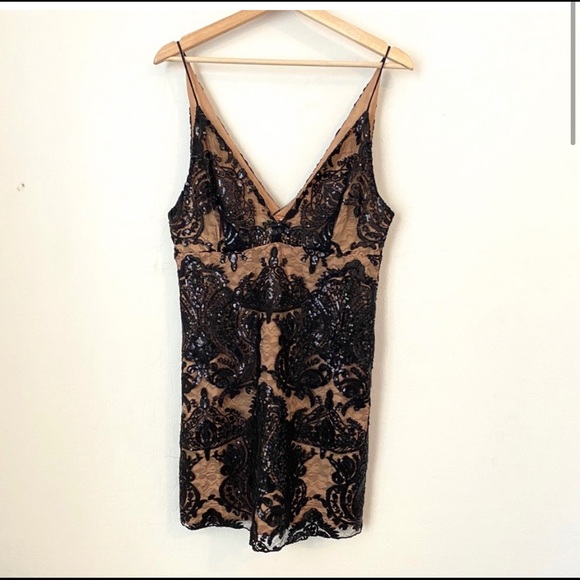 Free People Night Shimmers sequin Mini Dress M - Picture 4 of 8